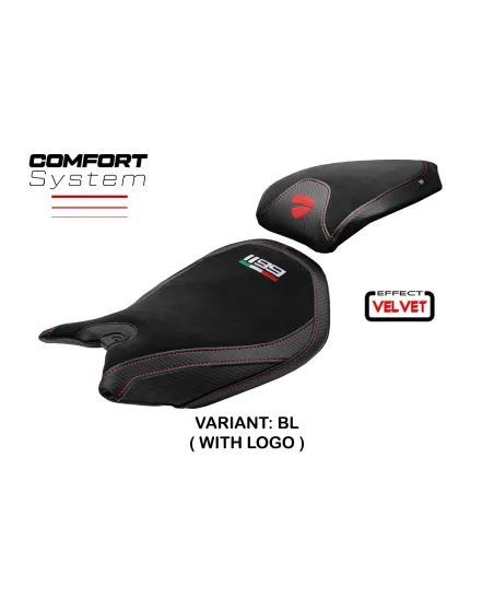 Housse de selle compatible - Ducati Panigale 1199 2011-2015 - mod Pesaro Velvet Comfort System