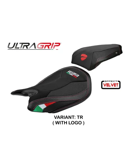 Funda de asiento compatible - Ducati Panigale 1199 2011-2015 - mod Pesaro Velvet Ultragrip