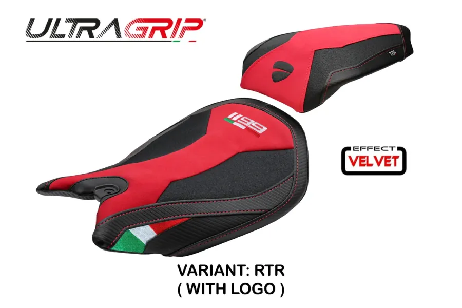 Sitzbezug kompatibel - Ducati Panigale 1199 2011-2015 - mod Pesaro Velvet Ultragrip