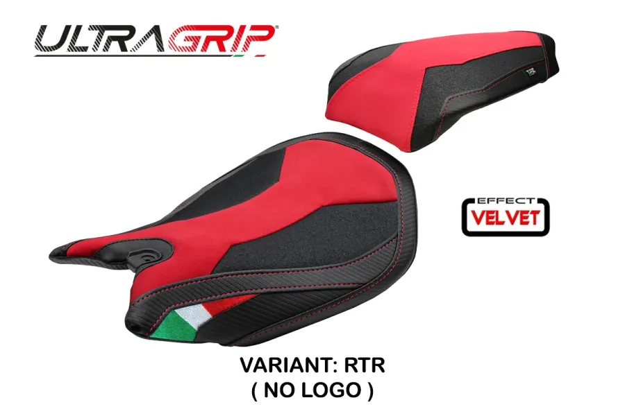 Funda de asiento compatible - Ducati Panigale 1199 2011-2015 - mod Pesaro Velvet Ultragrip