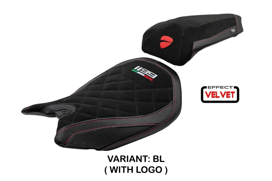 Seat cover compatible - Ducati Panigale 1199 2011-2015 - mod Pesaro Velvet Special Edition