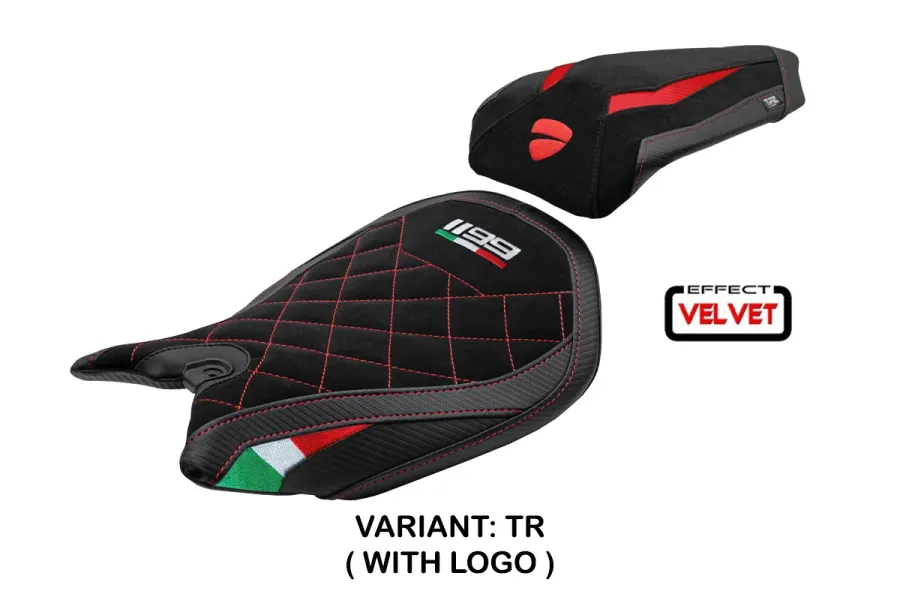 Sitzbezug kompatibel - Ducati Panigale 1199 2011-2015 - mod Pesaro Velvet Special Edition
