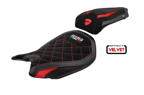 Sitzbezug kompatibel - Ducati Panigale 1199 2011-2015 - mod Pesaro Velvet Special Edition