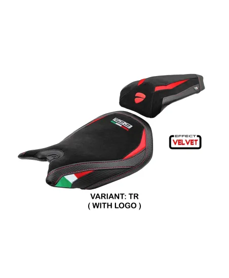 Housse de selle compatible - Ducati Panigale 1299 2015-2018 - mod Dervio Velvet