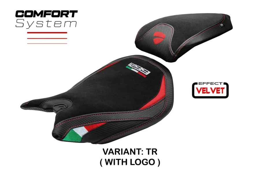 Sitzbezug kompatibel - Ducati Panigale 1299 2015-2018 - mod Dervio Velvet Comfort System