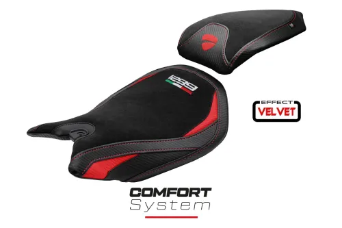 Housse de selle compatible - Ducati Panigale 1299 2015-2018 - mod Dervio Velvet Comfort System