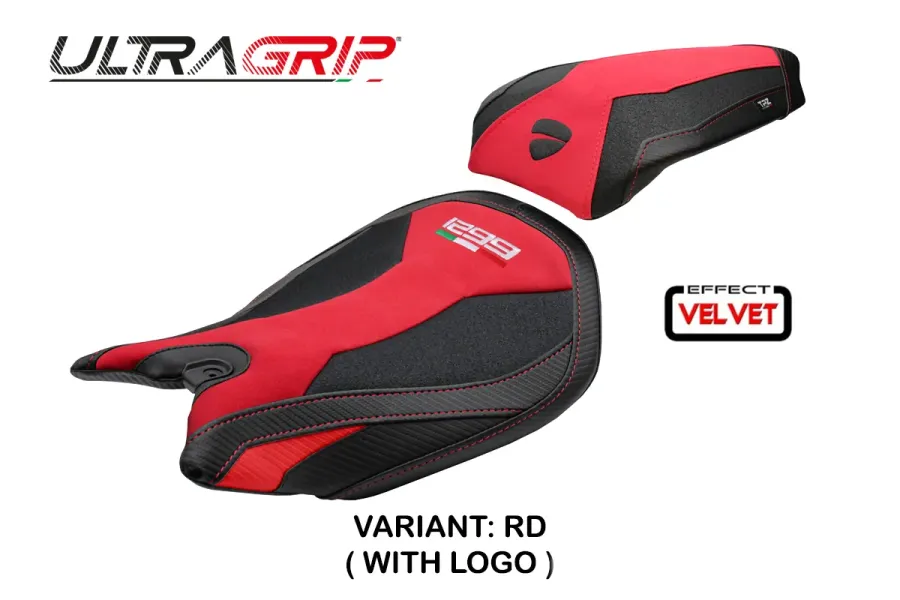 Funda de asiento compatible - Ducati Panigale 1299 2015-2018 - mod Dervio Velvet Ultragrip