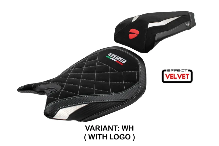 Rivestimento sella compatibile - Ducati Panigale 1299 2015-2018 - mod Dervio Velvet Special Edition
