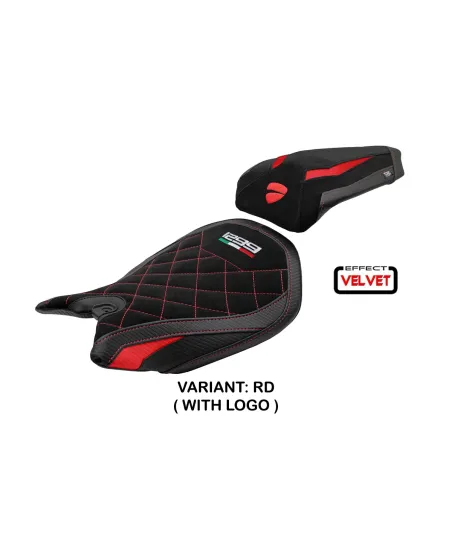 Funda de asiento compatible - Ducati Panigale 1299 2015-2018 - mod Dervio Velvet Special Edition