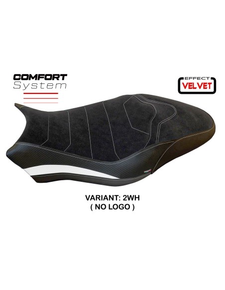 Housse de selle compatible Ducati Monster 797 (17-20) modèle Ovada 2 Velvet comfort system
