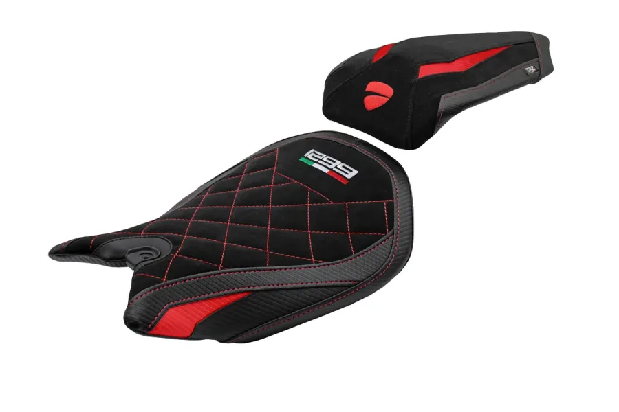 Housse de selle compatible - Ducati Panigale 1299 2015-2018 - mod Dervio Velvet Special Edition