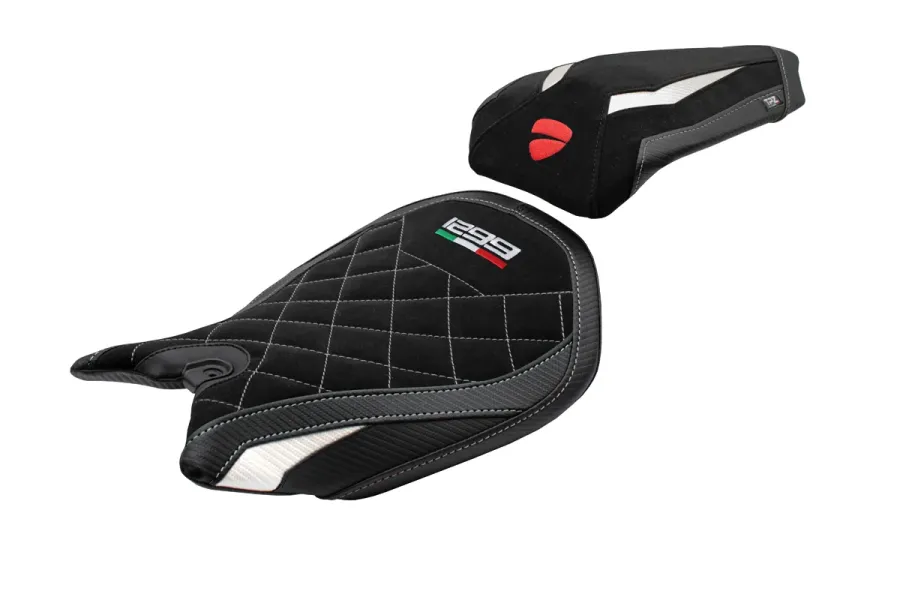 Housse de selle compatible - Ducati Panigale 1299 2015-2018 - mod Dervio Velvet Special Edition