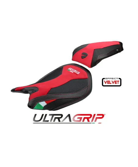 Funda de asiento compatible - Ducati Panigale 1199 2011-2015 - mod Pesaro Velvet Ultragrip