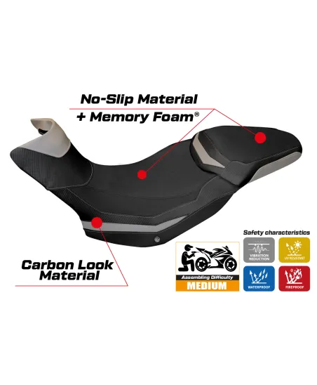 Seat cover compatible Ducati Multistrada 1200 / 1260 Enduro (16-21) Sona 1 comfort system model
