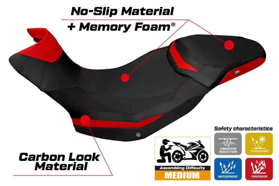 Sitzbezug kompatibel Ducati Multistrada 1200/1260 Enduro (16-21) Modell Sona 1 comfort system