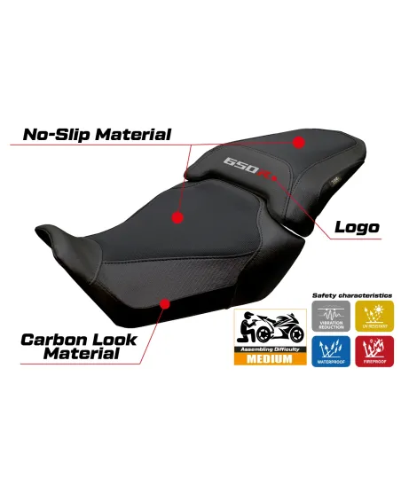 Funda de asiento compatible - Honda CB 650 R 2024-2026 - mod Kawai