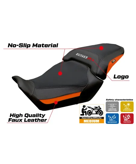 Funda de asiento compatible - Honda CB 650 R 2024-2026 - mod Kawai