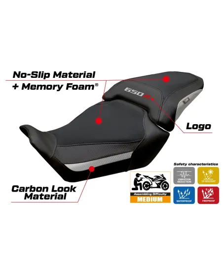 Housse de selle compatible - Honda CB 650 R 2024-2026 - mod Kawai Comfort System