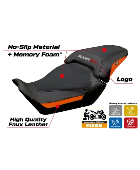 Seat cover compatible - Honda CB 650 R 2024-2026 - mod Kawai Comfort System