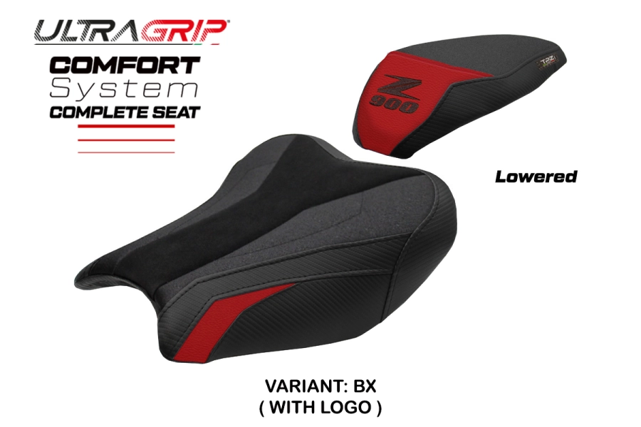 Komplette Sitzbank kompatibel - Kawasaki Z 900 2017-2024 - mod Liaka Ultragrip Comfort  - Gesenkt