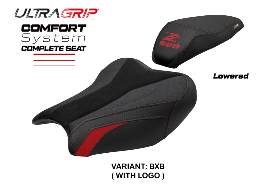 Komplette Sitzbank kompatibel - Kawasaki Z 900 2017-2024 - mod Liaka Ultragrip Comfort  - Gesenkt