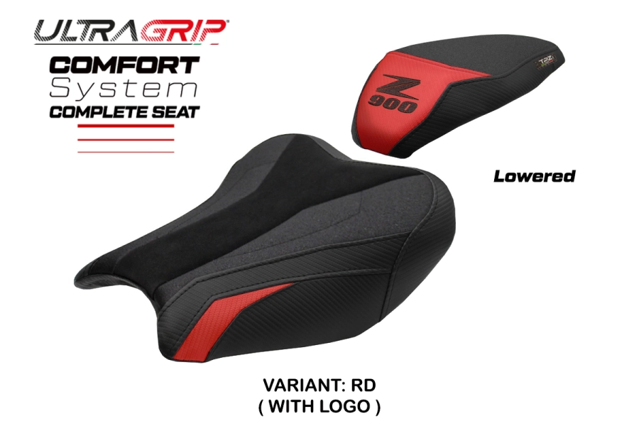 Komplette Sitzbank kompatibel - Kawasaki Z 900 2017-2024 - mod Liaka Ultragrip Comfort  - Gesenkt
