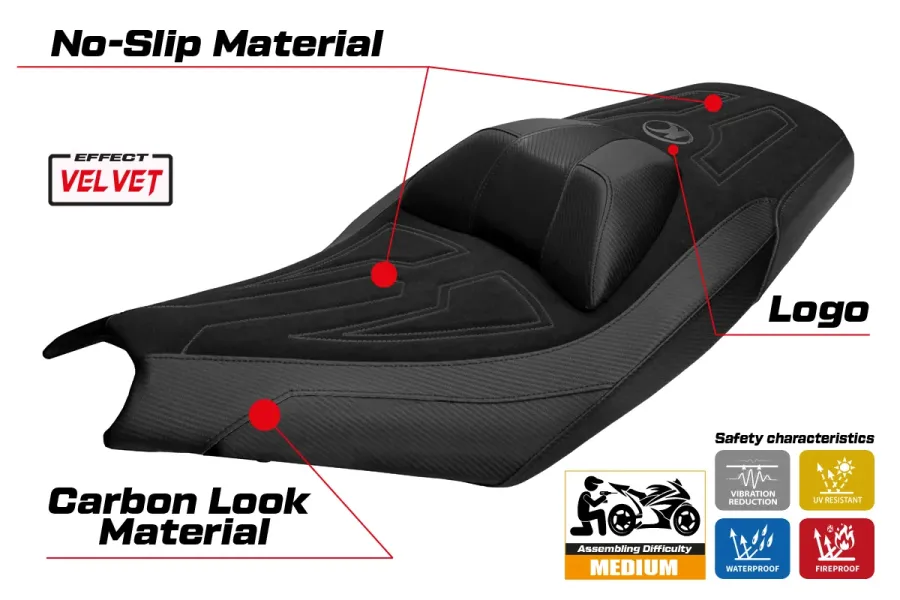 Sitzbezug kompatibel - Kymco AK 550 Premium 2023-2026 - mod Datong