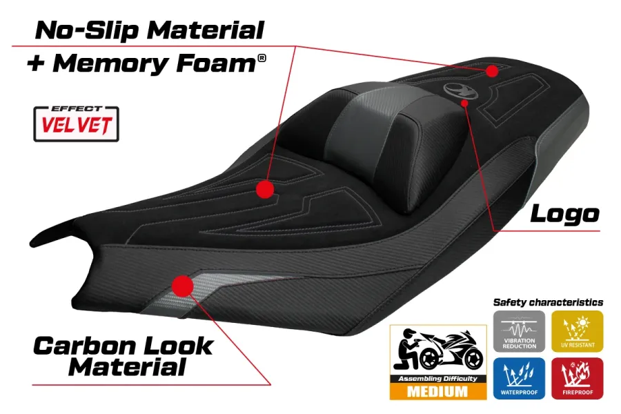 Rivestimento sella compatibile - Kymco AK 550 Premium 2023-2026 - mod Datong Comfort System