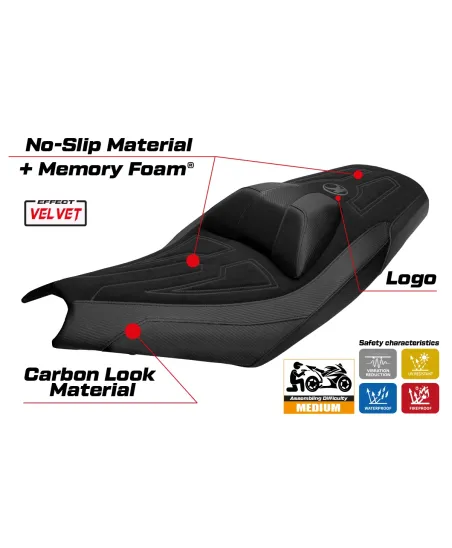 Seat cover compatible - Kymco AK 575 Premium 2025-2026 - mod Sanwan Comfort System