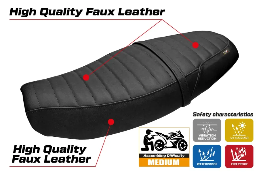 Housse de selle compatible - Triumph Speed Twin 1200 2019-2026 - mod Bomlo