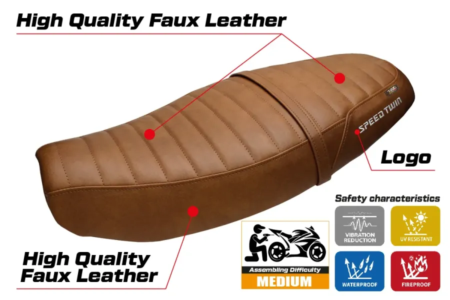 Funda de asiento compatible - Triumph Speed Twin 1200 2019-2026 - mod Bomlo