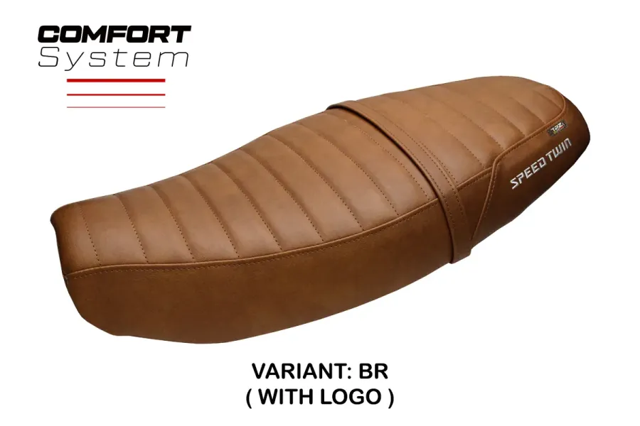 Housse de selle compatible - Triumph Speed Twin 1200 2019-2026 - mod Bomlo Comfort System