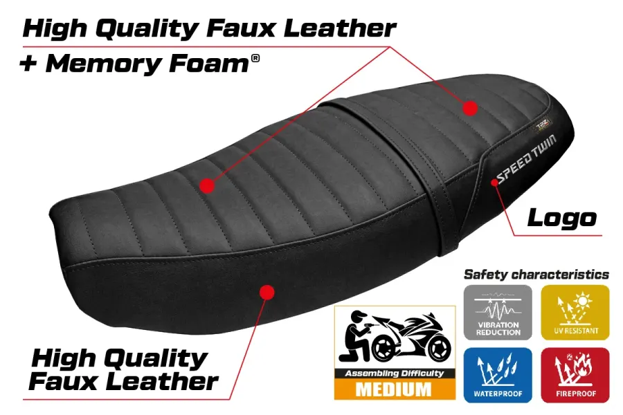 Sitzbezug kompatibel - Triumph Speed Twin 1200 2019-2026 - mod Bomlo Comfort System