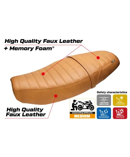Housse de selle compatible - Triumph Speed Twin 1200 2019-2026 - mod Bomlo Comfort System