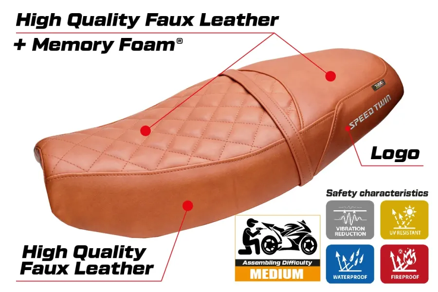 Sitzbezug kompatibel - Triumph Speed Twin 1200 2019-2026 - mod Tamra Comfort System