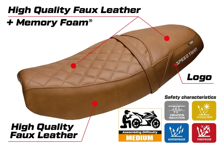 Sitzbezug kompatibel - Triumph Speed Twin 1200 2019-2026 - mod Tamra Comfort System