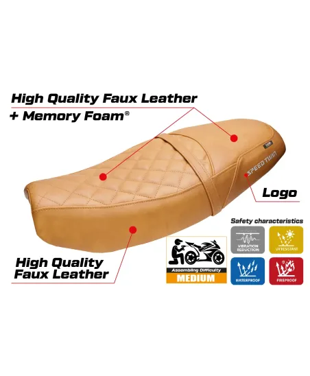 Funda de asiento compatible - Triumph Speed Twin 1200 2019-2026 - mod Tamra Comfort System