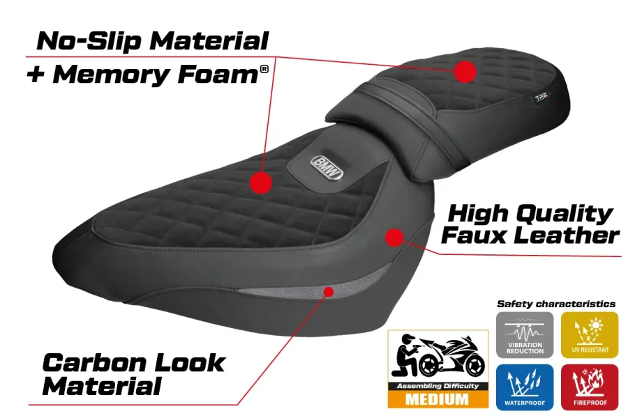 Rivestimento sella compatibile - BMW R 18 Classic 2021-2026 - mod Teltow Comfort System