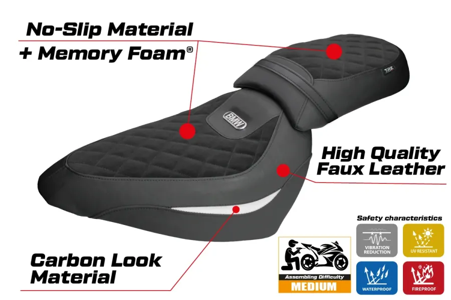 Housse de selle compatible - BMW R 18 Classic 2021-2026 - mod Teltow Comfort System