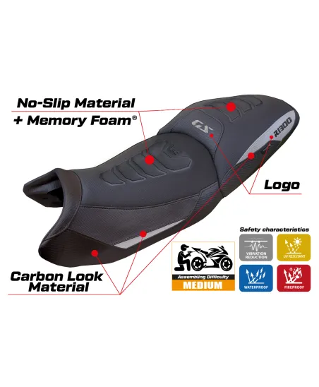 Funda de asiento compatible - BMW R 1300 GS Touring 2023-2026 - mod Ahus Comfort System Plus