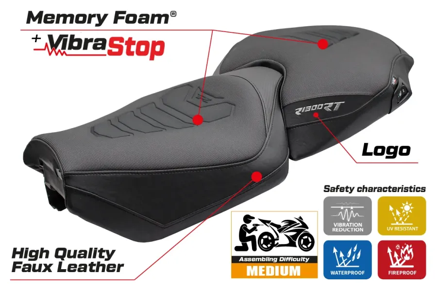 Rivestimento sella compatibile - BMW R 1300 RT 2025-2026 - mod Bethel Comfort System Plus