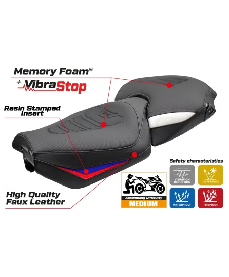 Housse de selle compatible - BMW R 1300 RT 2025-2026 - mod Bethel Comfort System Plus