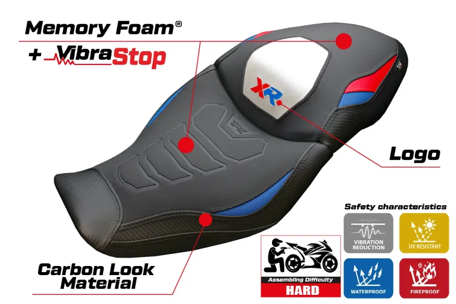 Funda de asiento compatible - BMW S 1000 XR 2020-2023 - mod Dresden Comfort System Plus