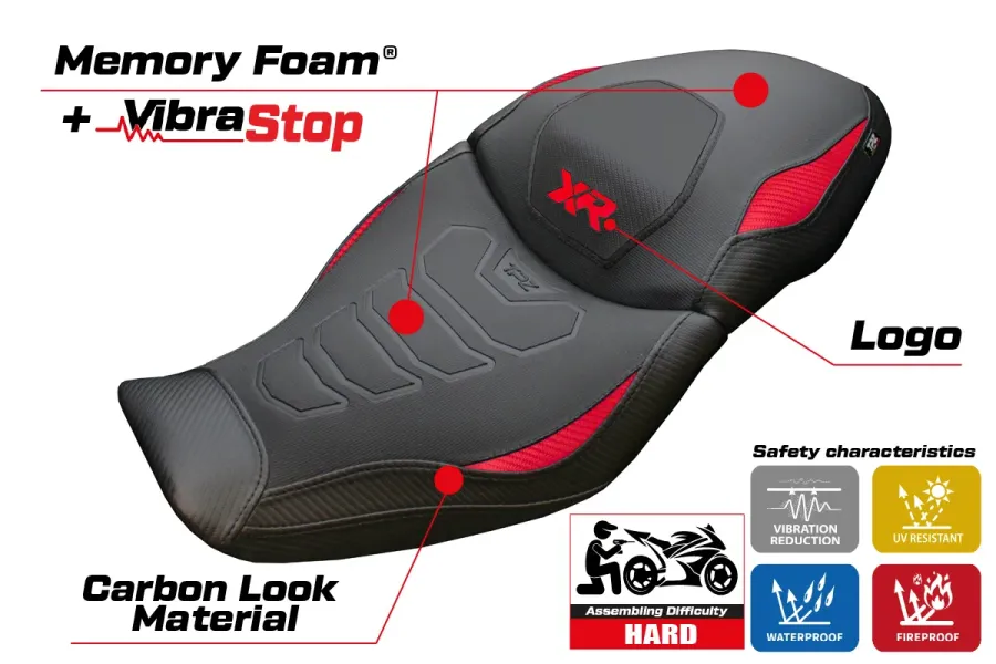 Funda de asiento compatible - BMW S 1000 XR 2020-2023 - mod Dresden Comfort System Plus