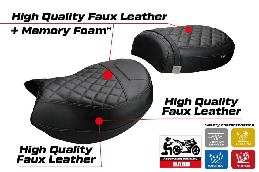 Seat cover compatible - BMW R 1200 C 1997-2006 - mod Marburg Comfort System