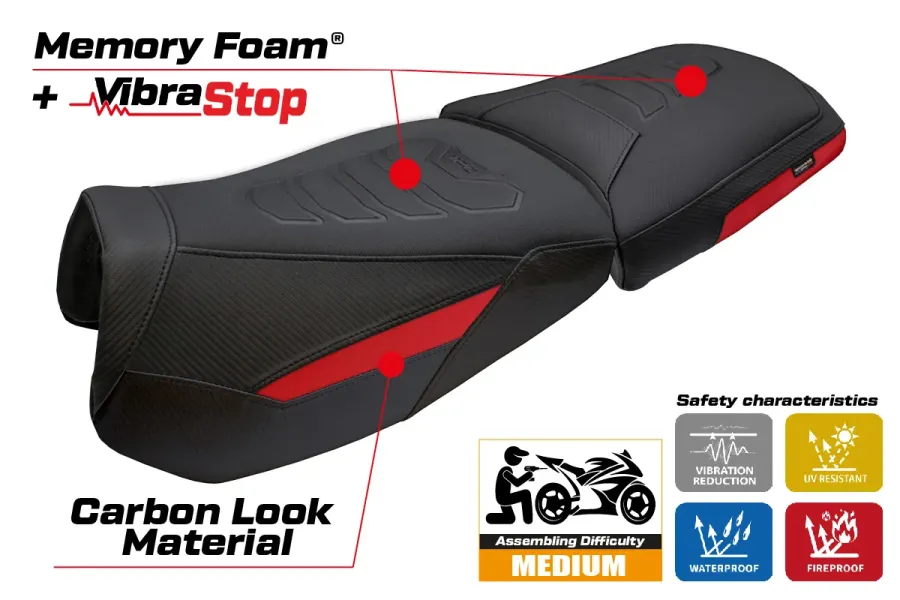 Rivestimento sella compatibile - BMW R 1300 GS ADVENTURE Trophy 2024-2026 - mod Bear Comfort System Plus