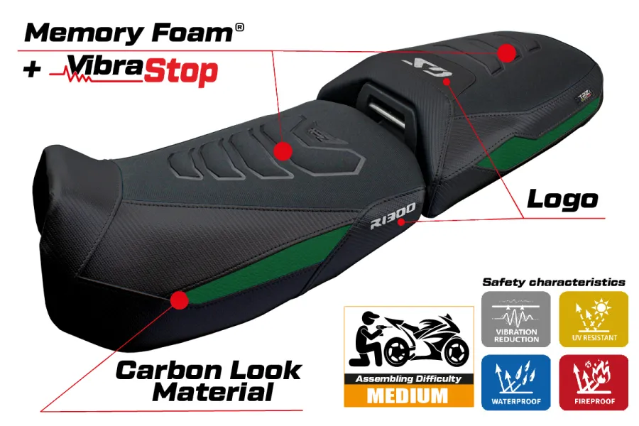 Seat cover compatible - BMW R 1300 GS ADVENTURE 2024-2026 - mod Ulma Comfort System Plus