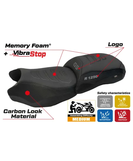Funda de asiento compatible - BMW R 1250 GS 2019-2023 - mod Cappio Comfort System Plus