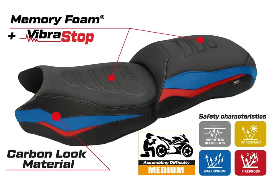Funda de asiento compatible - BMW R 1250 GS 2019-2023 - mod Cappio Comfort System Plus