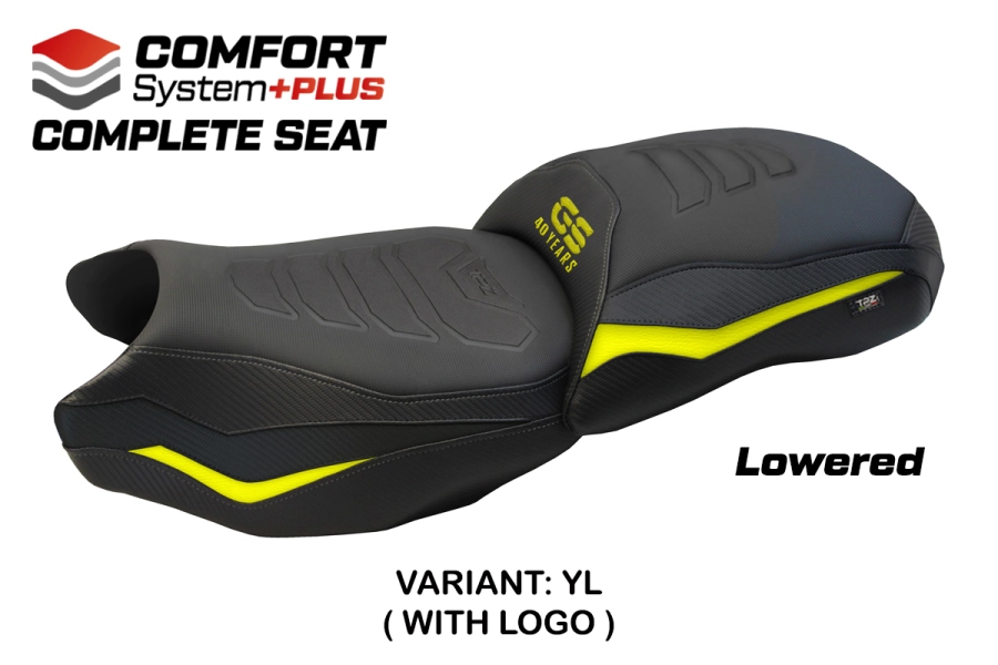 Komplette Sitzbank kompatibel - BMW R 1250 GS 2019-2023 - mod Paphos Complete Comfort System Plus - Gesenkt